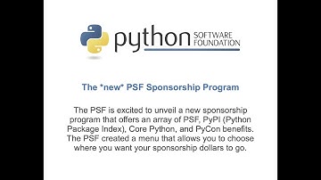 Short demo on new PSF sponsorship app