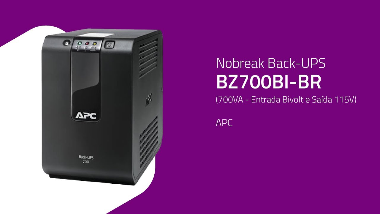Está buscando um nobreak? Veja essas 5 opções 3 Nobreak Back-UPS BZ700BI-BR (700VA - Entrada Bivolt e Saída 115V) - APC - ZIP Automação