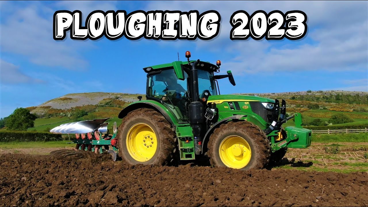 Ploughing 2023 ~ John Deere 6R 150 With Kverneland Plough ~ Haworth Agri Contractors