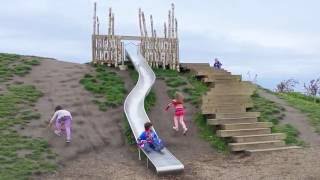 Hill slide with the barkada