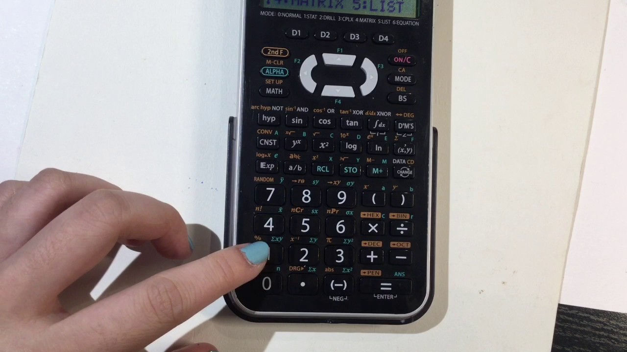 How To Calculate The Standard Deviation with Sharp EL-W516X
