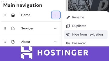 Hide Pages From Navigation Menu In Hostinger Easily