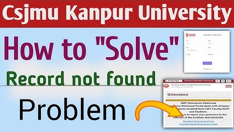 #csjmu Record not found problem कैसे सही करें | How to solve record not found problem #csjmuresult