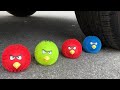Experiment Car vs Angry Birds Doodles | Crushing Crunchy & Soft Things by Car | Test Ex