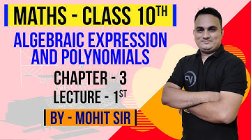 Algebraic Expression And Polynomials | Ch3 | Lec1 | By Er. Mohit Saxena | Mathematics | NIOS पाठशाला