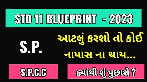 STD 11 ANNUAL EXAM BLUEPRINT 2023 || Std 11 SPCC Annual Exam Blueprint || STD 11 S.P BLUEPRINT