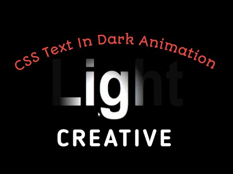 Text In Dark Animation Effect using HTML, CSS and JS - Code IT