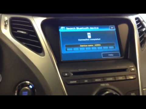 How to connect Bluetooth phone to 2013 Hyundai Azera - YouTube