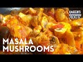 Masala mushrooms  spicy mushroom curry  healthy food  qaseems kitchen  multi subtitles