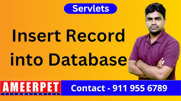 Insert Record into Database using Servlets | By Srinivas | Ameerpet Technologies