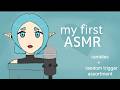 my first asmr ♡ (whispered rambles + trigger assortment)