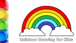 How To Draw Cute Rainbow 🌈 Drawing Rainbow for kids