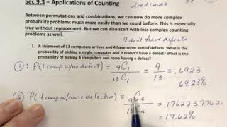 1324: 9.3 Part 1 Applications of Counting