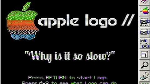 Apple II Logo (turtle graphics) playing Mockingboard Music
