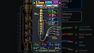 Correct way to wire a 4-pole audio jack #audio #hacks #engineering #Audio Jack