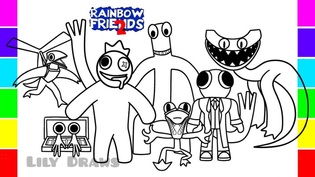 DRAWING and COLORING ALL RAINBOW FRIENDS Chapter 2 MONSTERS In