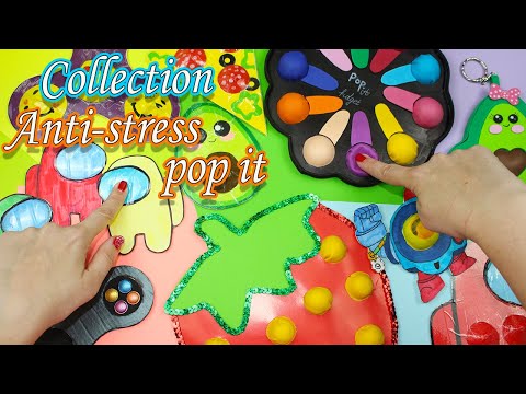 BEST DIY Pop It Fidgets / Fidget toy Pop it Tiktok Anti-stress collection / DIY simple dimple