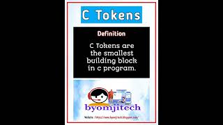 C Tokens kya hai | Types of Tokens | #byomjitech