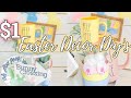 DOLLAR TREE SPRING AND EASTER DIYS| DOLLAR TREE EASTER CRAFTS| EASTER TIERED TRAY DECOR