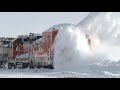 BNSF Rotary Snow Plow Action in McIntosh, South Dakota!