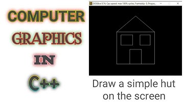 Draw a simple hut on the screen using line(). | Draw a simple hut on the screen in computer graphics