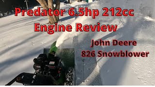 6.5hp Predator 212 on my John Deere 826 Snowblower