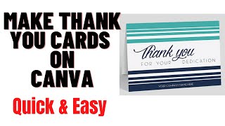 HOW TO MAKE THANK YOU CARDS ON CANVA 2024 screenshot 1