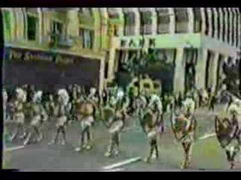 Columbus Day Parade 1989 Full version March: Rifle regiment Downtown San Diego.