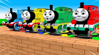 【踏切アニメ】あぶない電車 THOMAS FRIENDS RAINBOW COLORS Railroad Crossing Animation #train