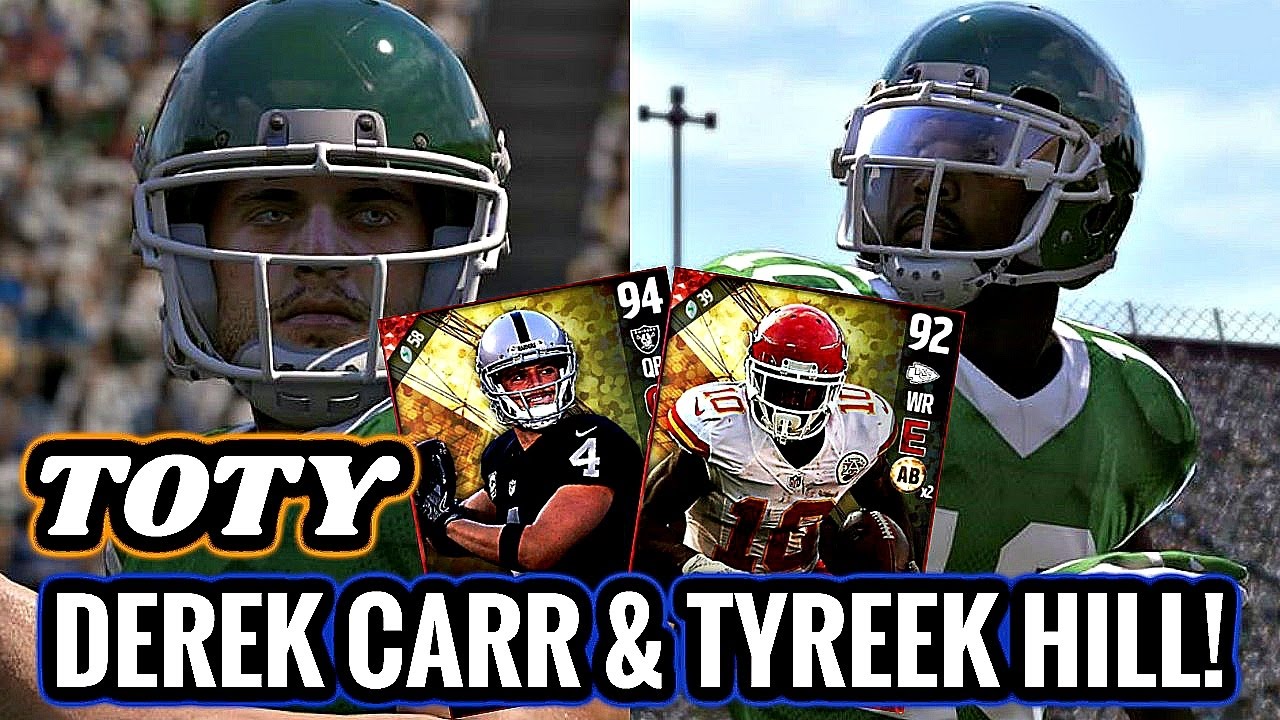 TEAM OF THE YEAR DEREK CARR & TYREEK HILL DEBUT FOR THE SQUAD! Madden
