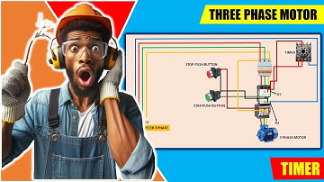 3 Phase DOL Starter Connection with Mechanical Timer Switch | DOL Starter connection with timer