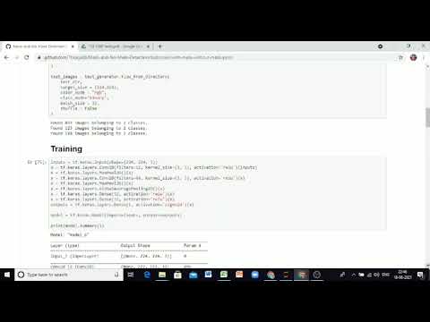 FaceMask Detection|ComputerVision &Internet ofThings|Python|Detection of  Face Mask