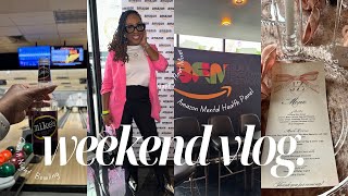 VLOG | GRWM + Bowling + Amazon Happy Hour Mixer + Mental Health Panel + Bday Party | KHADIJAH CORRIE