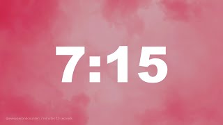 7 minutes 15 seconds [435 secs] clock timer countdown || Alarm Focus