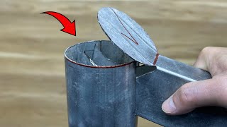 How to cut and seal 90 degree round pipe ends.Most especially,the 50 year old welder taught me this by Trend DIY 3,895 views 13 days ago 3 minutes, 8 seconds
