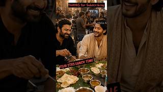 Prabhas & Mahesh Babu's Fun Lunch Break on Movie Set 🍛😄 #shorts #prabhas #maheshbabu