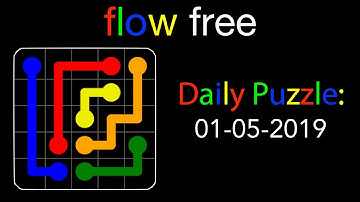 Flow free daily puzzles of May 1, 2019 SOLUTION - Gameplay Walkthrough (iOS & Android)