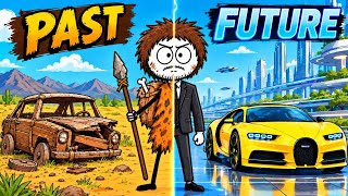 #1$ vs 50000$ car and past and future 