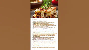 Potato Moussaka With Bechamel Sauce 