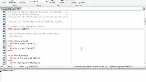 PIC teclado matricial ccs