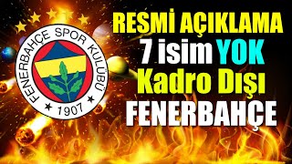 Fred Kudurttu 7 Kişi Kadro Dışı Büyük Tehlike Resmi Açıklama