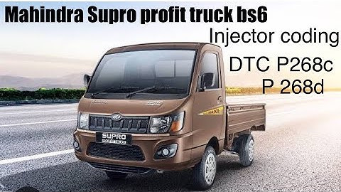 Mahindra supro profit truck bs6 injector coding DTC p268c p268d cylinder quality  adjustment