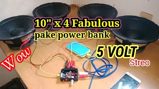 Wow mantap !!! tes Power 5 volt 4 biji speaker