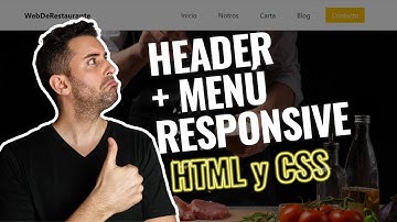 Cómo hacer Encabezado (Header) de Página Web de un Restaurante (Responsive)