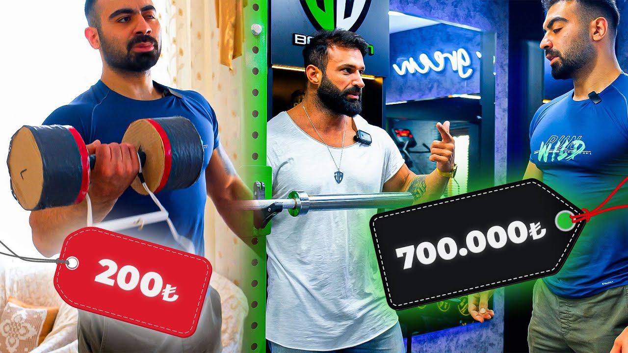 200TL VS. 700.000TL Home Gym! w/​⁠@Mustafayildizhulk