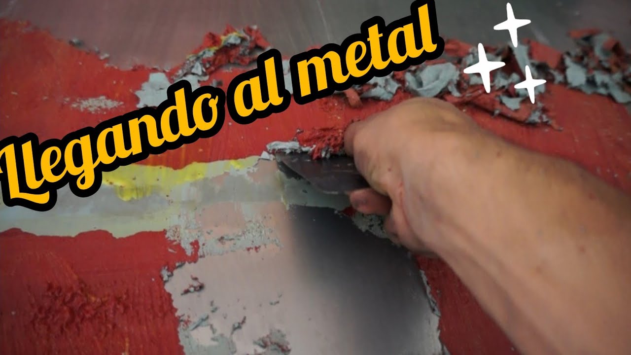 REMOVEDOR de pintura, llegando HASTA EL METAL 