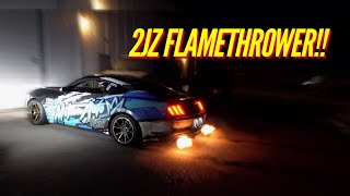 2JZ Mustang INSANE 2 Step! ( Cleetus and cars Prep! )
