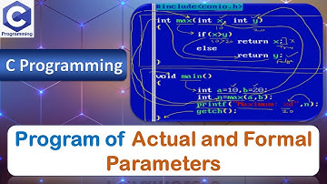 Program of Actual Parameter and Formal Parameter | Parameters Passing | C Programming Language