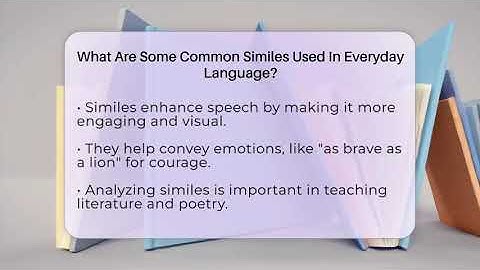 What Are Some Common Similes Used In Everyday Language? - The Prose Path