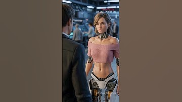 Human Meets Machine 🤝 Hyperrealistic Female Cyborg in High-Tech Lab #FutureAiRobots